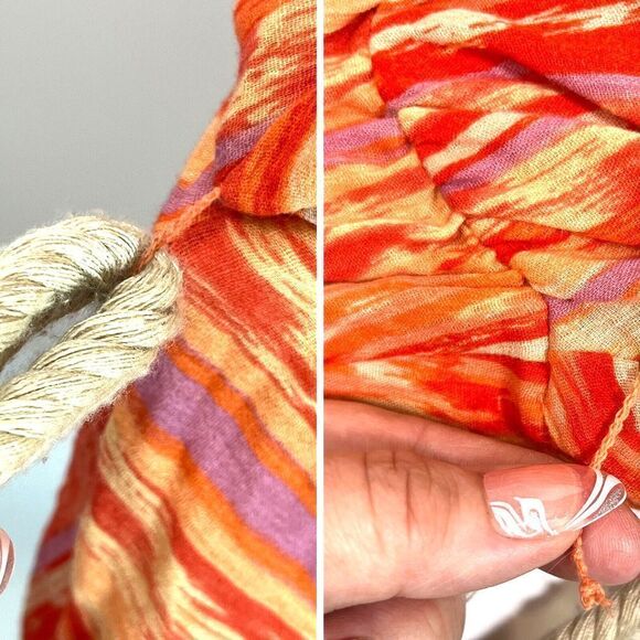 Free People One Shoulder Dress Rope Belt Ruffle Greek Goddess Size M NEW - Picture 15 of 16